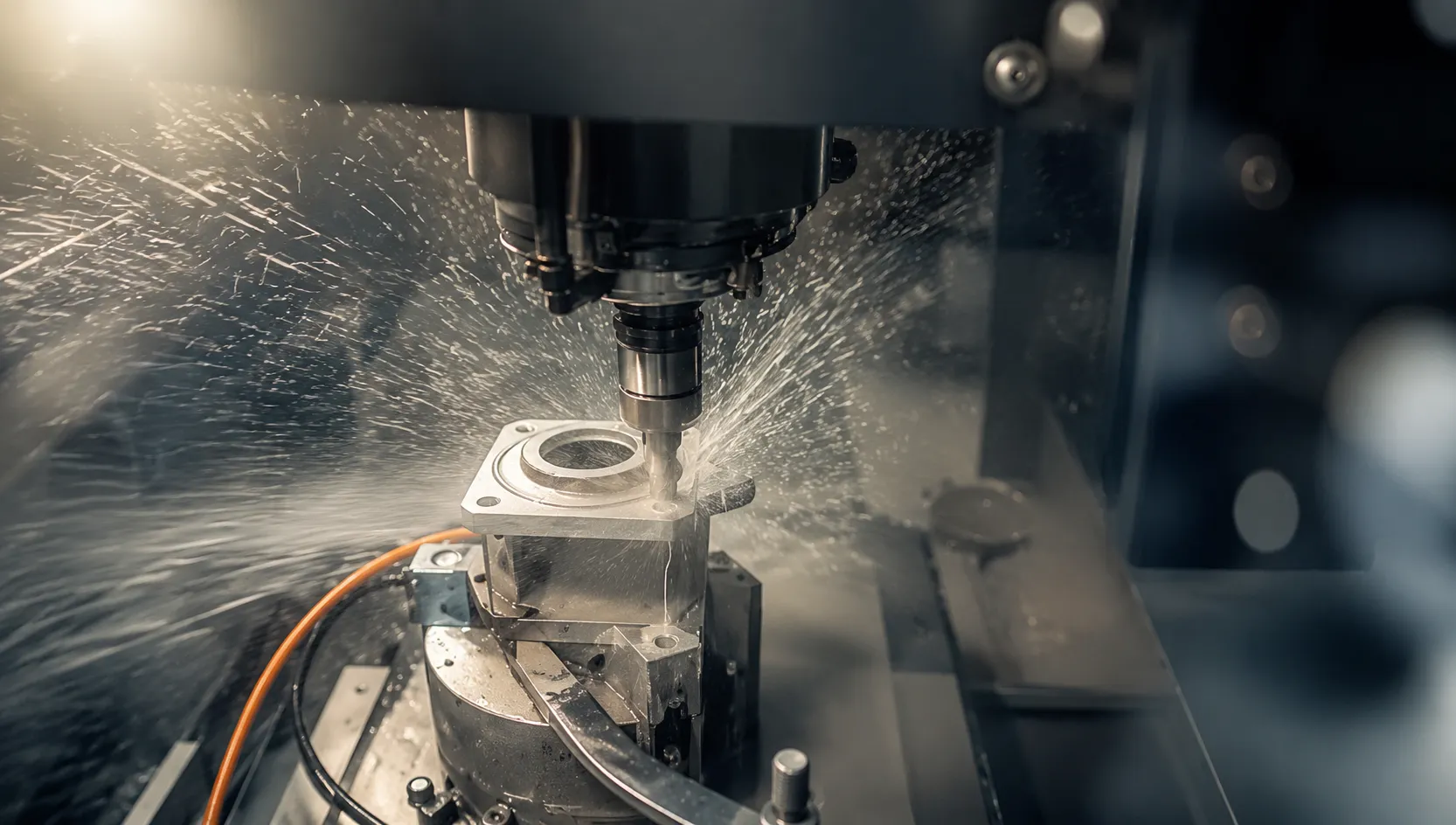 立式 CNC 加工設備現場